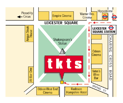 mapka Leicester Square